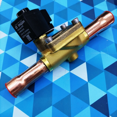 Вентиль соленойдный РИДАН 032L2201R EVR25 1-1/8" пайка (катушка в комплекте)