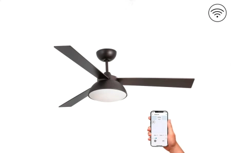 Люстра-вентилятор Faro Rodas Led Brown DC Smart 33523WP