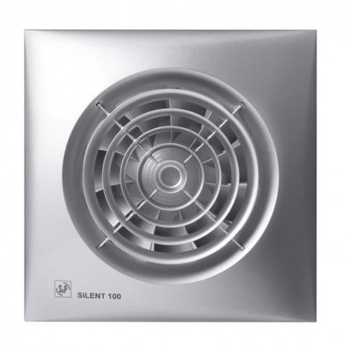 Вытяжка для ванной диаметр 100 мм Soler & Palau SILENT-100 CRZ SILVER