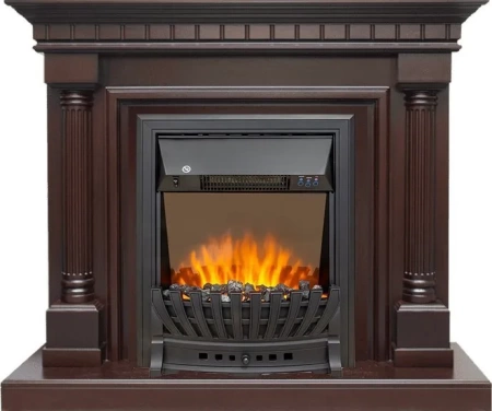 Каминокомплект Dallas - Темный дуб с очагом Aspen Black (Royal Flame)