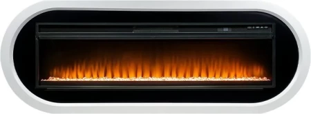 Каминокомплект Ellipse - Белый с черным с очагом Vision 60 LED (Royal Flame)