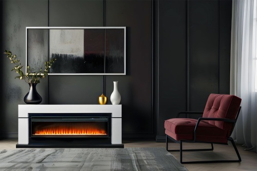 Портал Royal Flame Lindos 42 SFT - Серый мрамор (Ширина 1470мм)