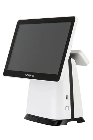 POS-терминал Devora 15", белый, с текстовым дисплеем, 4gb ssd MSR, WiFi, Windows 10 LTSB