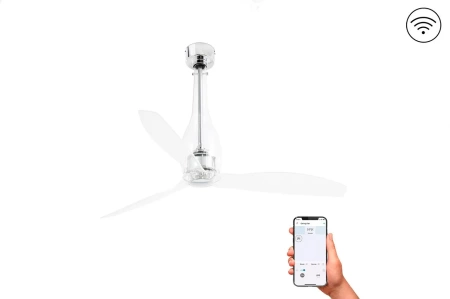 Потолочный вентилятор Faro Eterfan Transporent DC Smart 33381WP