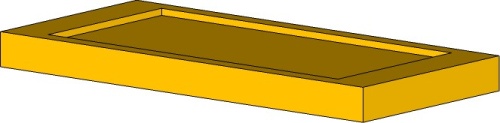 Внутренняя полка SL65, серия SandyLine Black, 50х300х650 мм