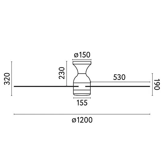 Люстра-вентилятор Faro Fraser Led White DC Smart 33756WP