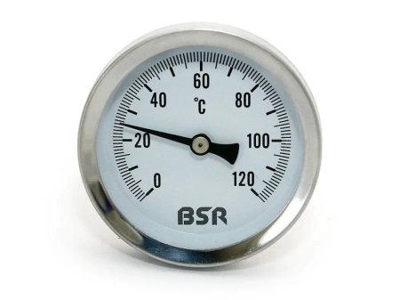 Термометр биметаллический с погружной гильзой BSR 63/50, 120°C