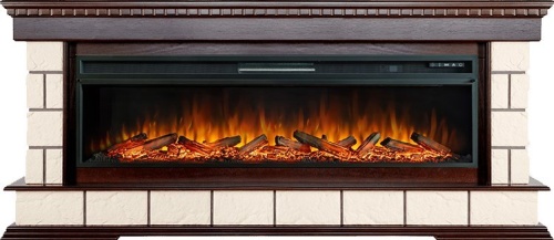 Каминокомплект Shateau 60 - Темный дуб с очагом Vision 60 LOG LED