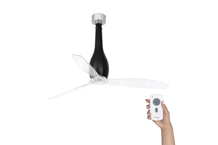 Потолочный вентилятор Faro Eterfan Black Matt Transparent DC 32003