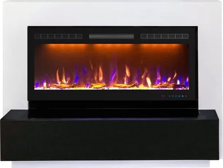 Каминокомплект Stockholm - Белый с очагом Crystal 40 RF (Royal Flame)