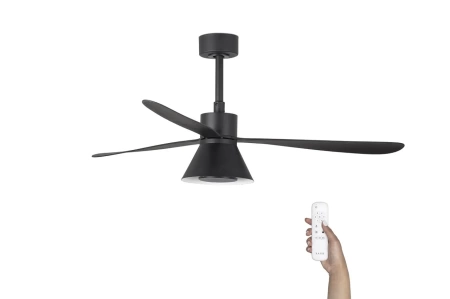 Люстра вентилятор Faro Amelia L Cone Led Black DC 33761-23