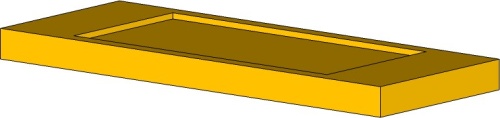 Горизонтальный блок, серия SandyLine Black, 50х300х780 мм
