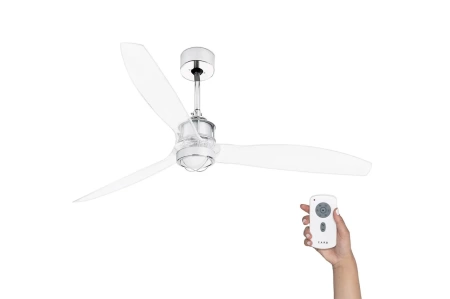 Люстра-вентилятор Faro Just Fan Led Chrome Trans DC 33394-9