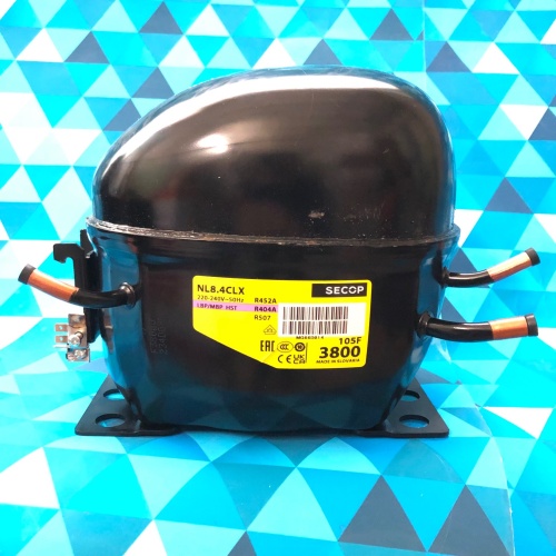 Компрессор SECOP (LBP) (105F3800) NL8.4CLX (R404A/R507, 423Вт/-23.3C*, ASHRAE, 7,27см3) Словакия
