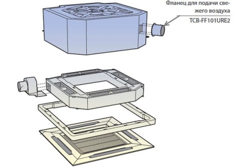 Фланец для подачи свежего воздуха (TCB-FF101URE2) Toshiba
