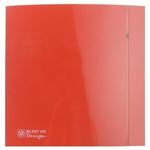 Вытяжка для ванной диаметр 120 мм Soler & Palau SILENT-200 CZ RED DESIGN-4C