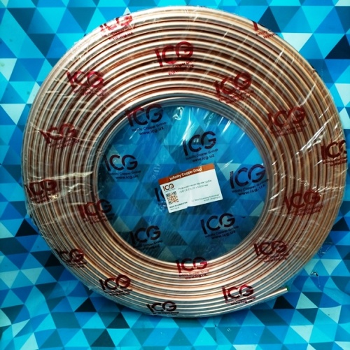Труба медная в бухтах 3/8" (9,52 х 0,81 мм.) ASTM (B280/B68/EN12735-1) 50м. ГОСТ