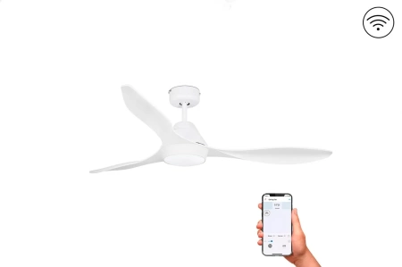 Люстра-вентилятор Faro Polaris Led White DC Smart 33346WP