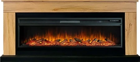 Каминокомплект Bergen 60 (Разборный) - Дуб галифакс с очагом Vision 60 LOG LED (Royal Flame)
