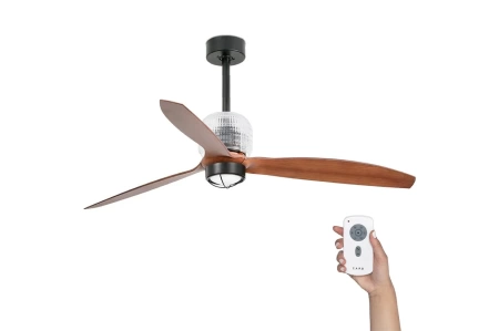Люстра-вентилятор Faro Deco Fan Led Black Wood DC 33395D-10
