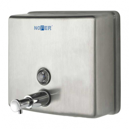 Дозатор жидкого мыла Nofer INOX матовый квадратный 1200 мл