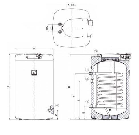 Бойлеры косвенного нагрева Drazice OKH 160 NTR