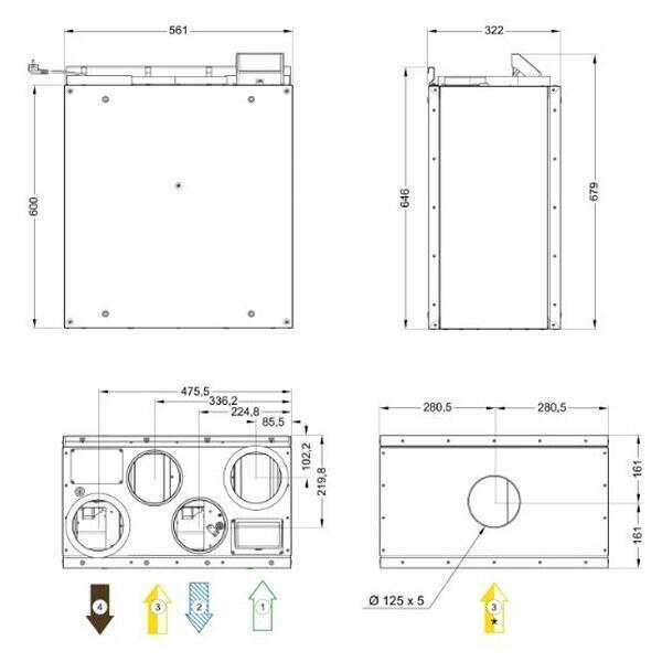 Бытовая приточно-вытяжная вентиляционная установка Systemair SAVE VTR 100/B