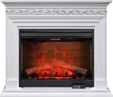 Каминокомплект Valletta - Белый с очагом Symphony 30'' DF3020-EU (Dimplex)