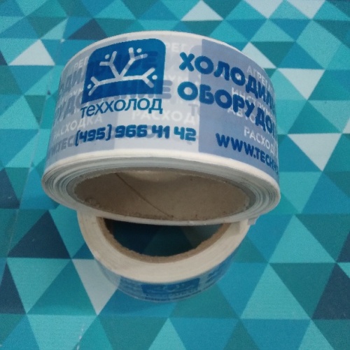 Скотч с логотипом "ТЕХХОЛОД", упаковочный 50мм. х 35м.
