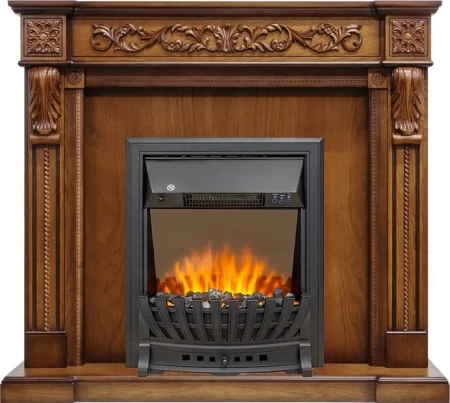 Каминокомплект Neapol - Дуб антик с очагом Aspen Black (Royal Flame)
