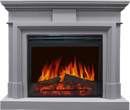 Каминокомплект Coventry Grey - Серый с очагом Jupiter FX New (Royal Flame)