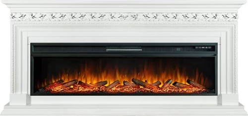 Каминокомплект Valletta 60 - Белый с очагом Vision 60 LOG LED