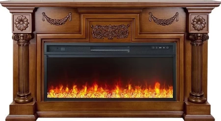 Каминокомплект London - Орех с очагом Vision 42 LED (Royal Flame)
