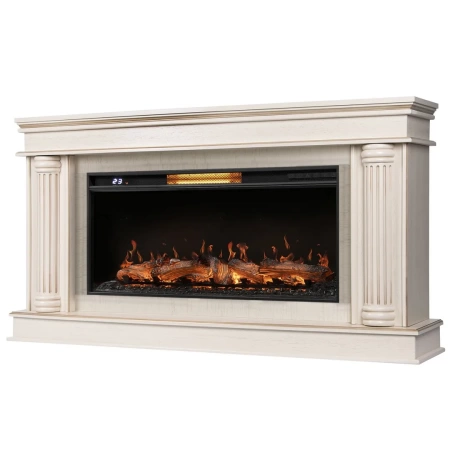 Каминокомплект: Очаг Royal Thermo Aurora RTFP/P-AR40LS, портал Olympia 42/40/36, сл. кость с зол. па