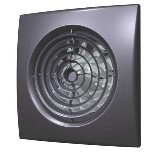 Вытяжка для ванной диаметр 100 мм ERA AURA 4C dark gray metal