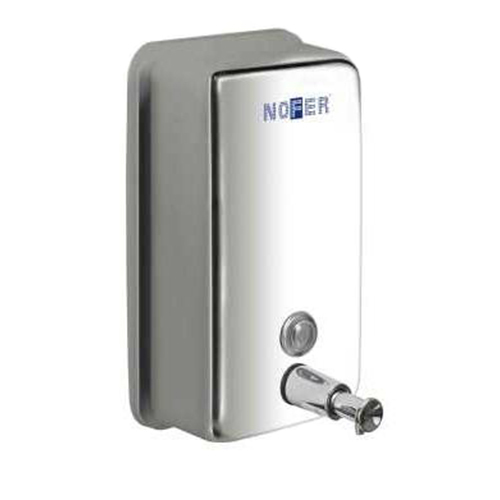 Дозатор жидкого мыла Nofer INOX глянцевый прямоугольный 1200 мл