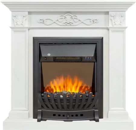 Каминокомплект Verona - Белый дуб с очагом Aspen Black (Royal Flame)
