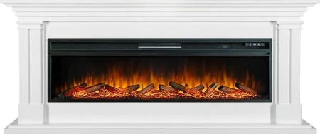 Каминокомплект Lyon 60 SFT (Разборный) - Белый с очагом Vision 60 LOG LED (Royal Flame)