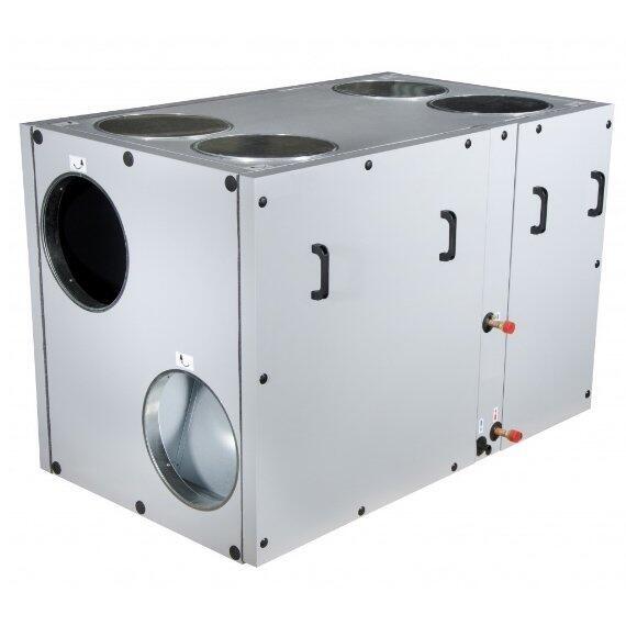 Приточно-вытяжная установка с водяным нагревателем и охладителем 2vv HR85-150EC-RS-UXXC-55RP1