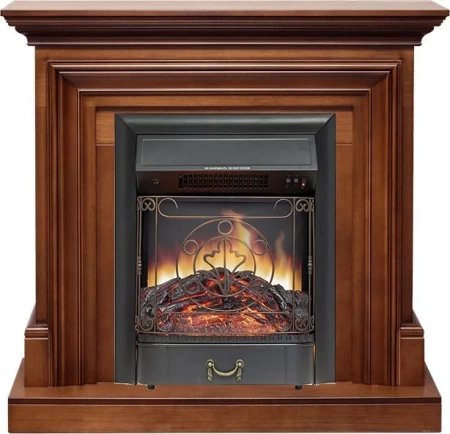 Каминокомплект Bradford - Орех с очагом Majestic FX Black (Royal Flame)