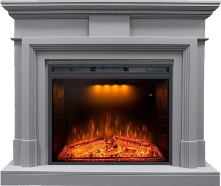 Каминокомплект Coventry Grey - Серый с очагом Emerald 28 (Royal Flame)