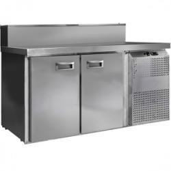 Стол холодильный для пиццы Финист СХСпц-700-2 (1400х700х1060) (8GN1/6 с крышкой) колеса
