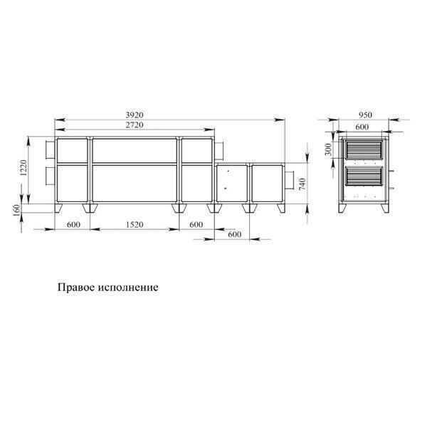 Приточно-вытяжная вентиляционная установка Breezart 3700 Lux RP F PB 15-380