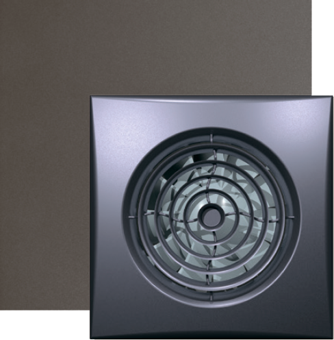 Вытяжка для ванной диаметр 100 мм ERA AURA 4C dark gray metal