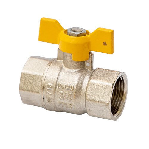 Кран Газовый MVI 3/4"внутренняя-внутренняя, бабочка
