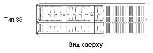 Стальной панельный радиатор Тип 33 Buderus Радиатор VK-Profil 33/600/1000, re (12) (C)