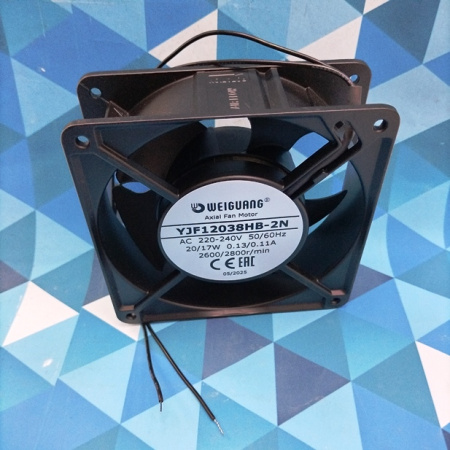 Вентилятор WEIGUANG YJF12038HB-2N (120х120х38мм., 220-240V, 20/17W, 2600/2800r/min, HBL) Китай