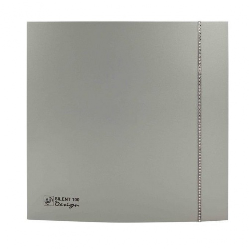 Вытяжка для ванной диаметр 100 мм Soler & Palau SILENT-100 CZ SILVER SWAROVSKI DESIGN (230V 50)