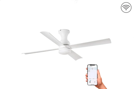 Люстра-вентилятор Faro Fraser Led White DC Smart 33756WP
