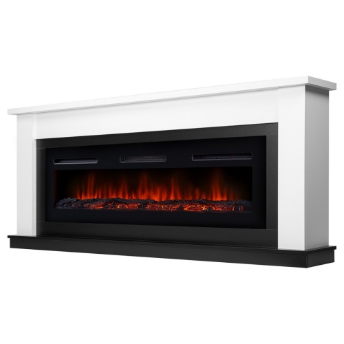 Каминокомплект: Очаг Electrolux Infinity EFP/P-1600ULS, портал Canto Long белый, черный
